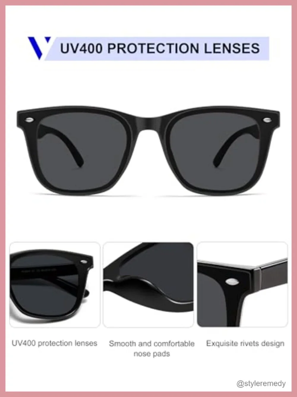 Trendy Oversized Square Sunglasses Women Men UV400 Protection